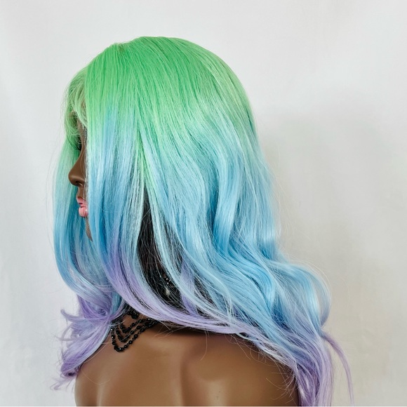 Unicorn Color 28” Premium Fiber Lace Front Wig for Easter/Events - Picture 7 of 11